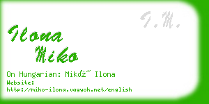 ilona miko business card